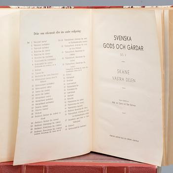 BOKVERK, tre volymer, "Svenska gods och gårdar, Malmöhus Län. Wald. von Sydow och sten Björkman, 1944.