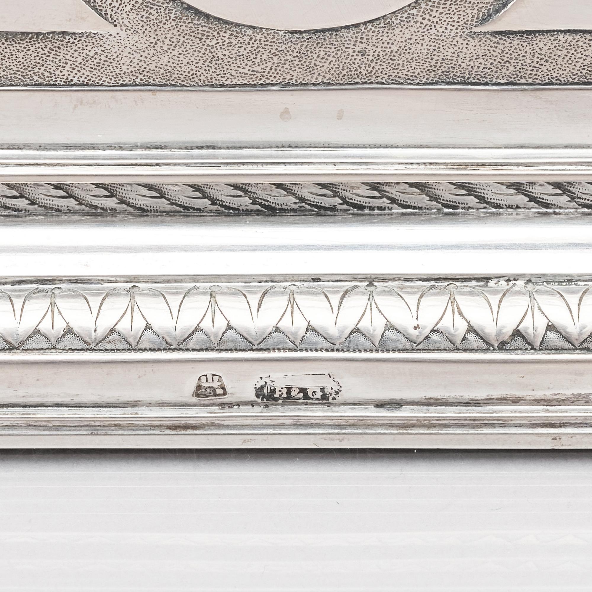 Brahmfeld & Gutruf, smyckeskrin, silver, mitten 1800-talet, Hamburg.