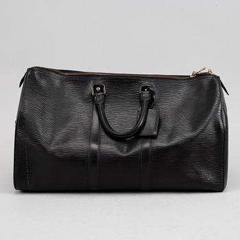 Louis Vuitton, a black Epi 'Keepall 50' weekend bag.