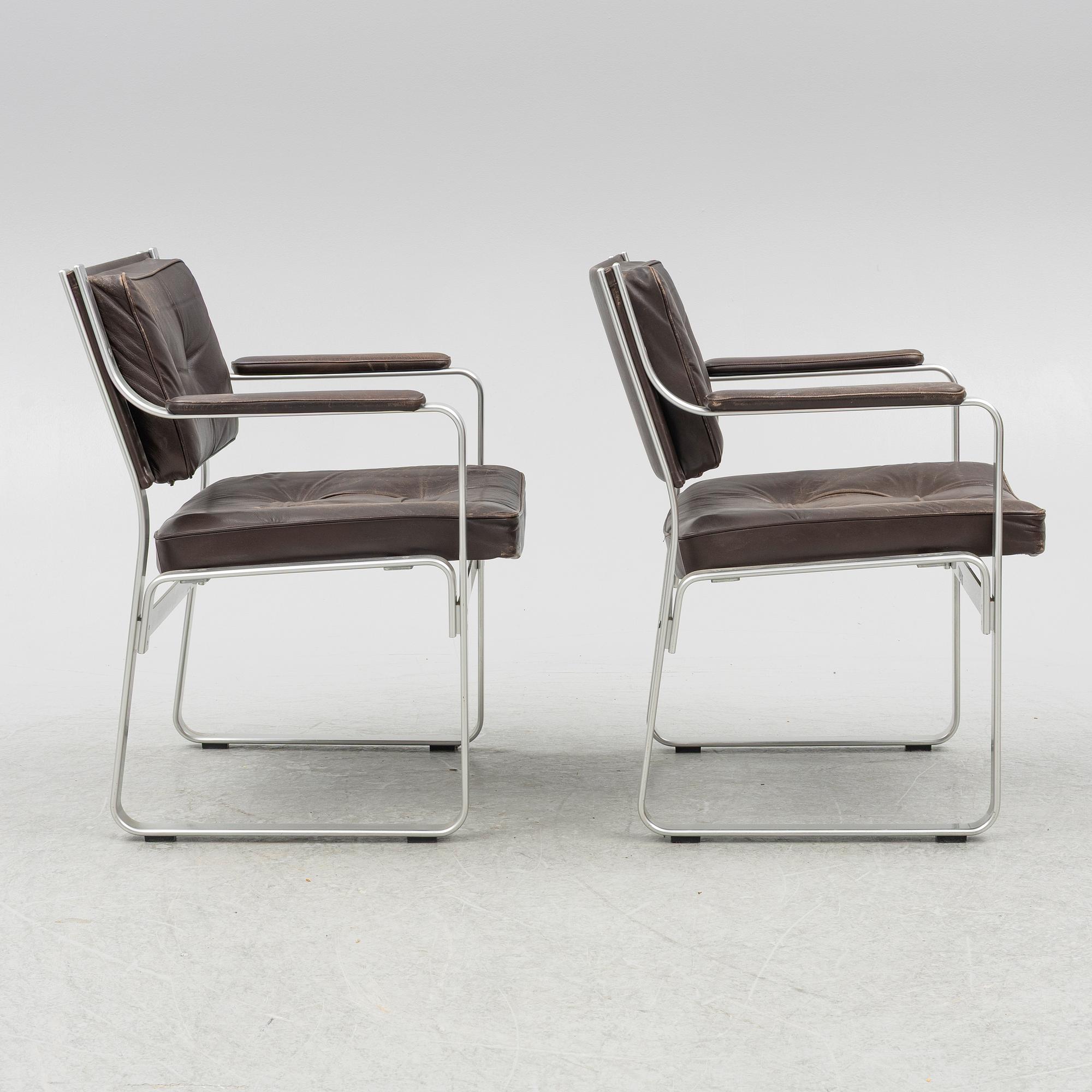 Karl Erik Ekselius, a pair of 'Mondo' armchairs, JOC, 1970s.