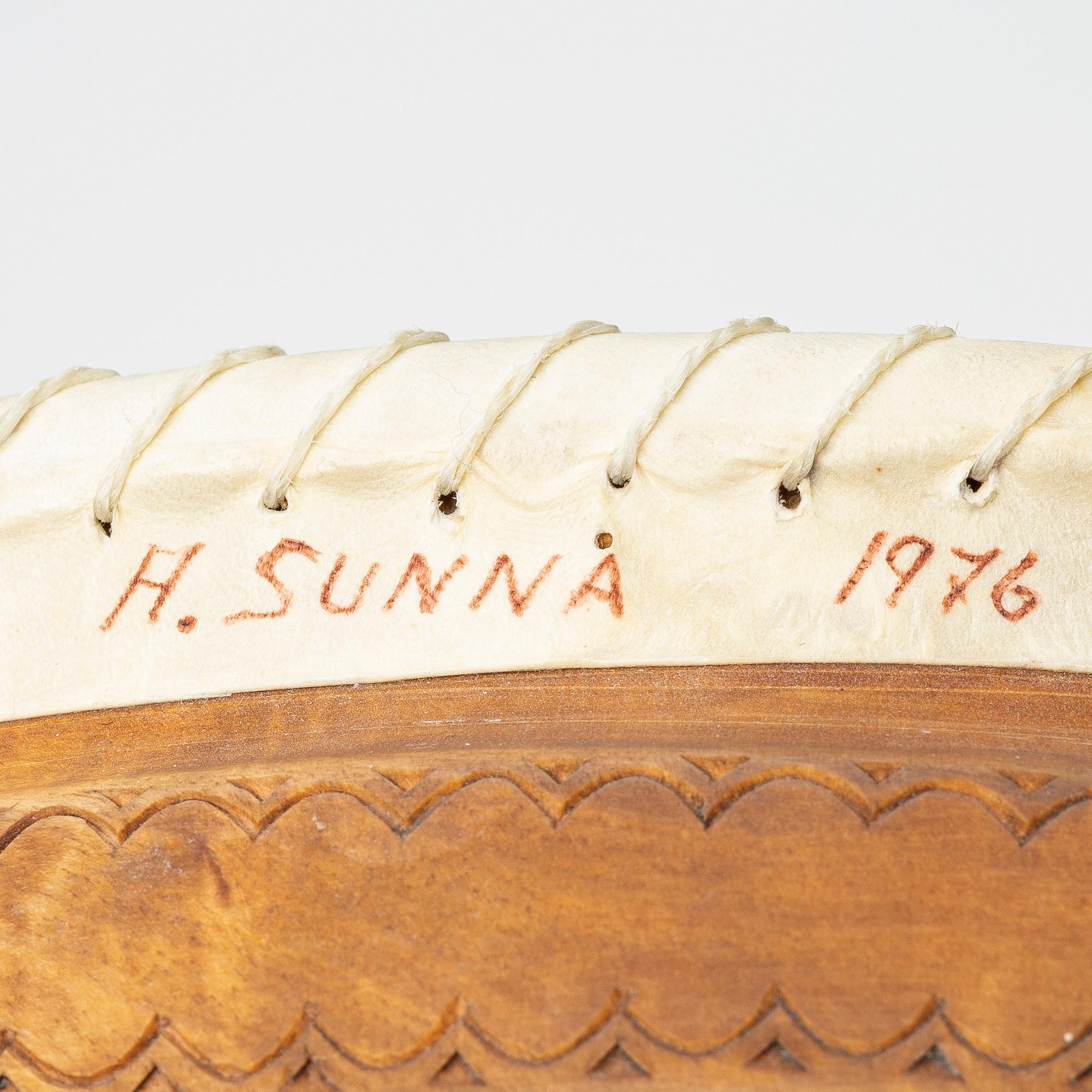 Anders Sunna, Drum, Goavddis, signed and dated 1976.