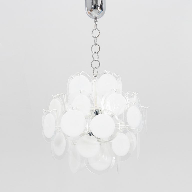 An Italian glass chandelier, contemporary.