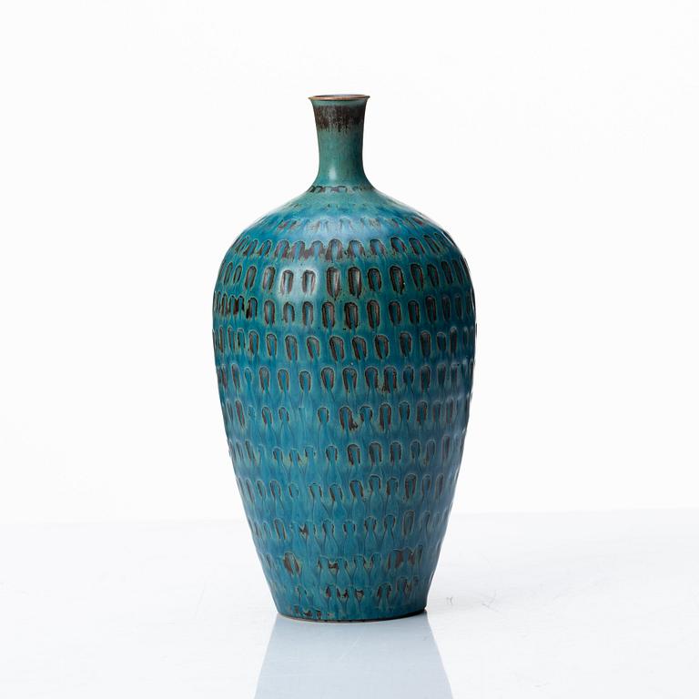 Stig Lindberg, a stoneware vase, Gustavsberg studio, Sweden 1960.