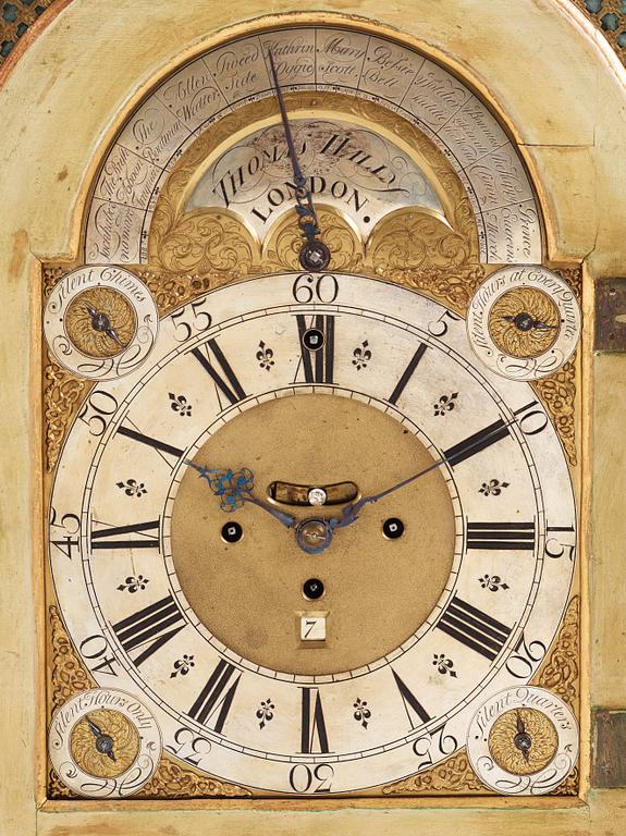 A Baroque bracket clock by Thomas Hally London, around 1700, case in Swedish Rococo, mid 18th century.