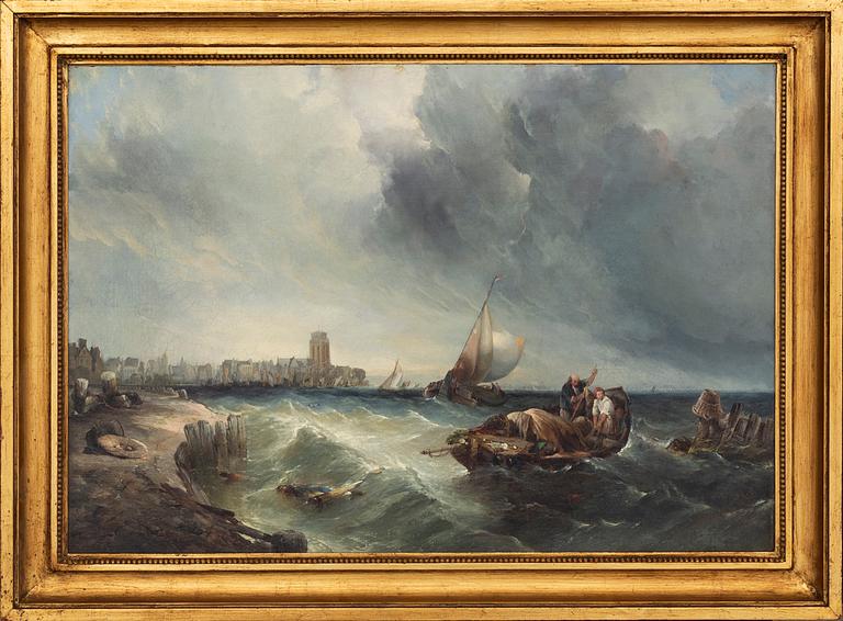 ALFRED MONTAGUE, oil on relined canvas, signed and indistinctly dated.