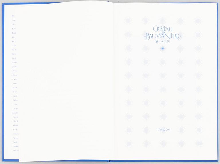 Books and menus of French gastronomy.