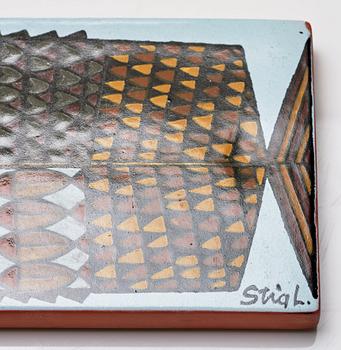 Stig Lindberg, väggplakett, Gustavsbergs studio, 1950-tal, ed. 12/40.