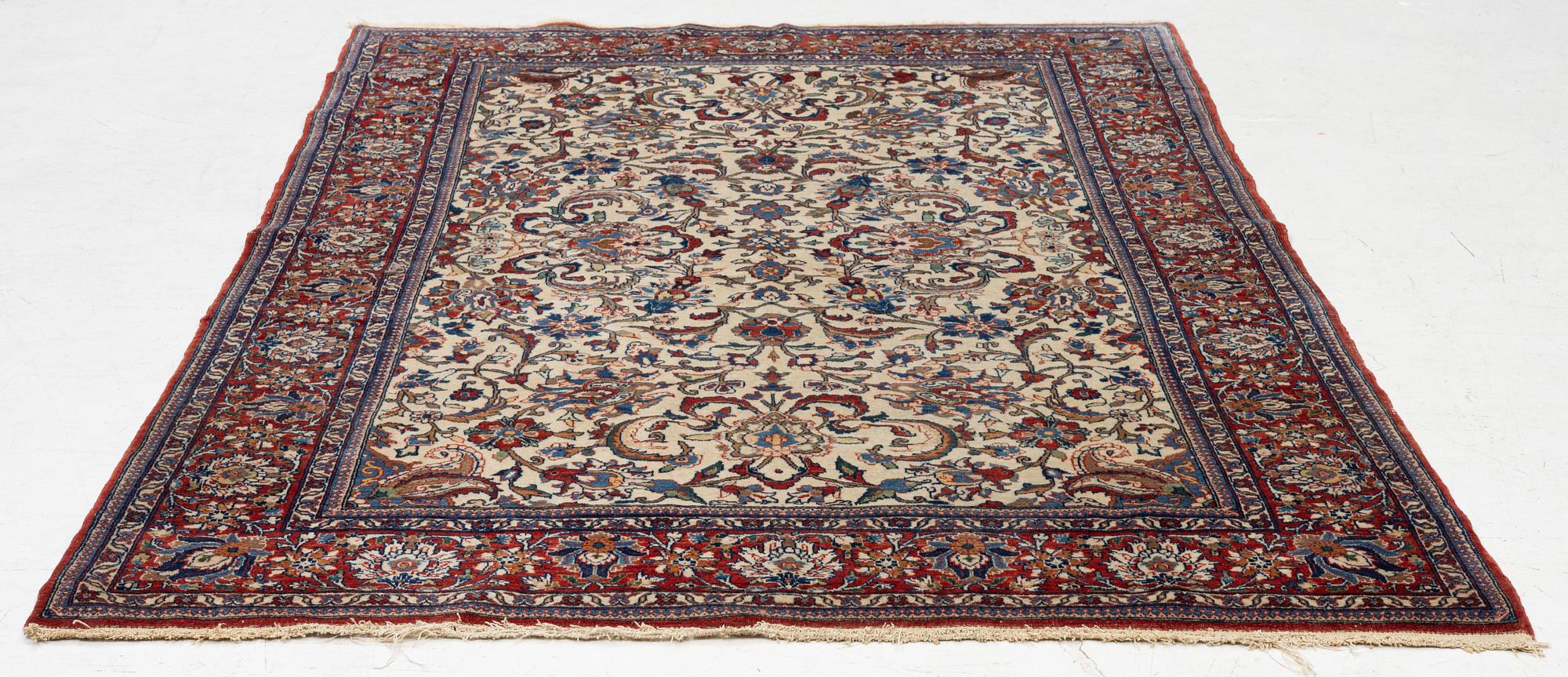 Matta, semiantik Najafabad, Isfahan området, ca 208 x 138 cm.