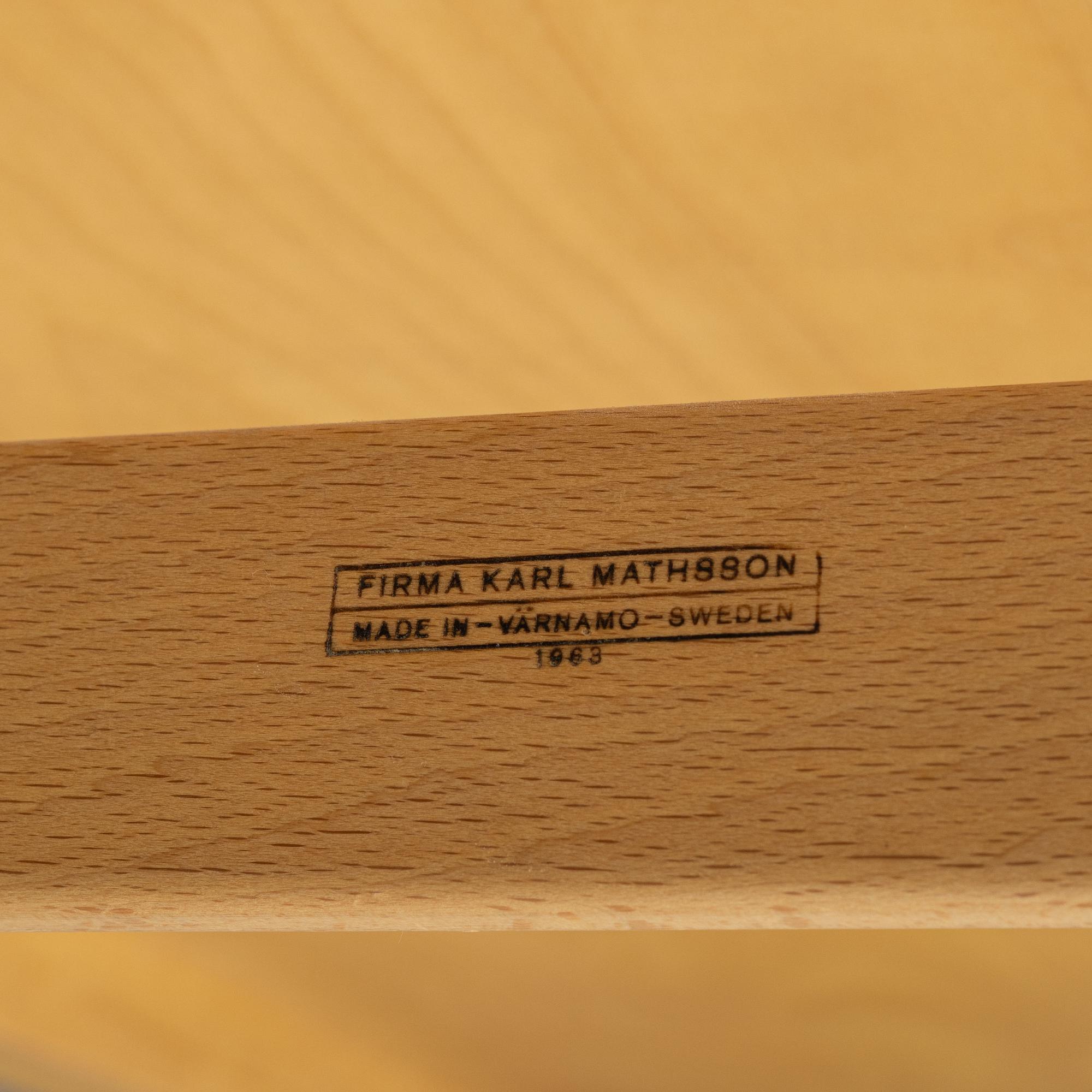 Bruno Mathsson, a model 'T 303 Berlin 60' daybed, Firma Karl Mathsson, Värnamo, dated 1968.