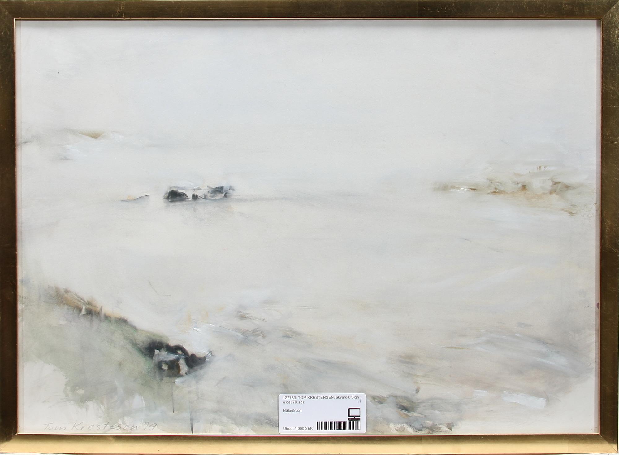 TOM KRESTENSEN, akvarell. Sign o dat 79.