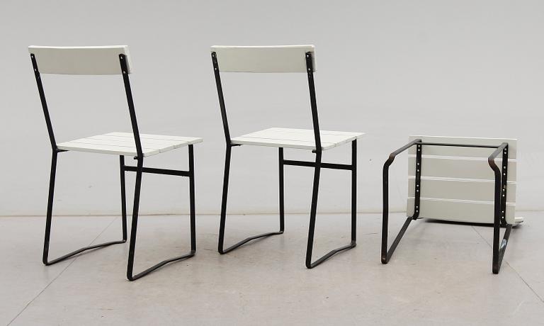 TRÄDGÅRDSSTOLAR, 3 st, 1900-talets mitt.