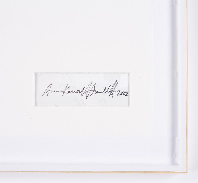 Annika von Hausswolff, fotografi signerat och daterat a tergo.