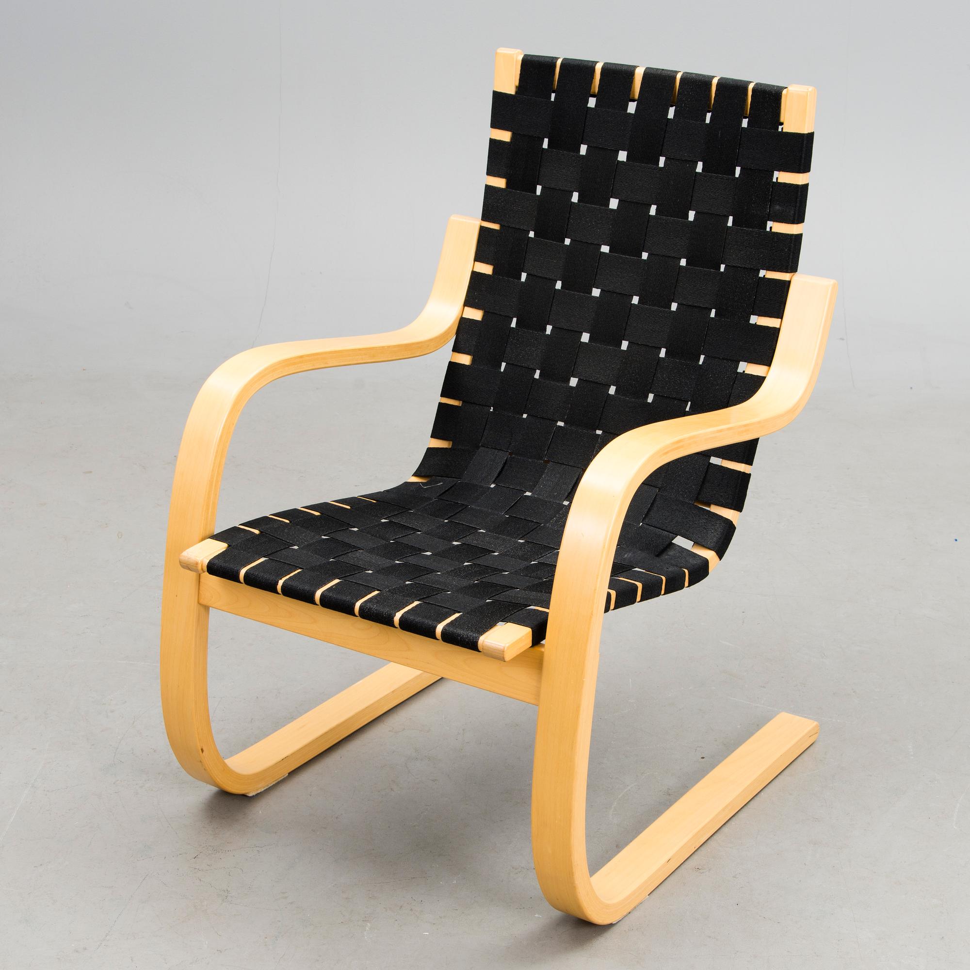 ALVAR AALTO, nojatuoli, malli 406, Artek, 1900-luvun loppu.