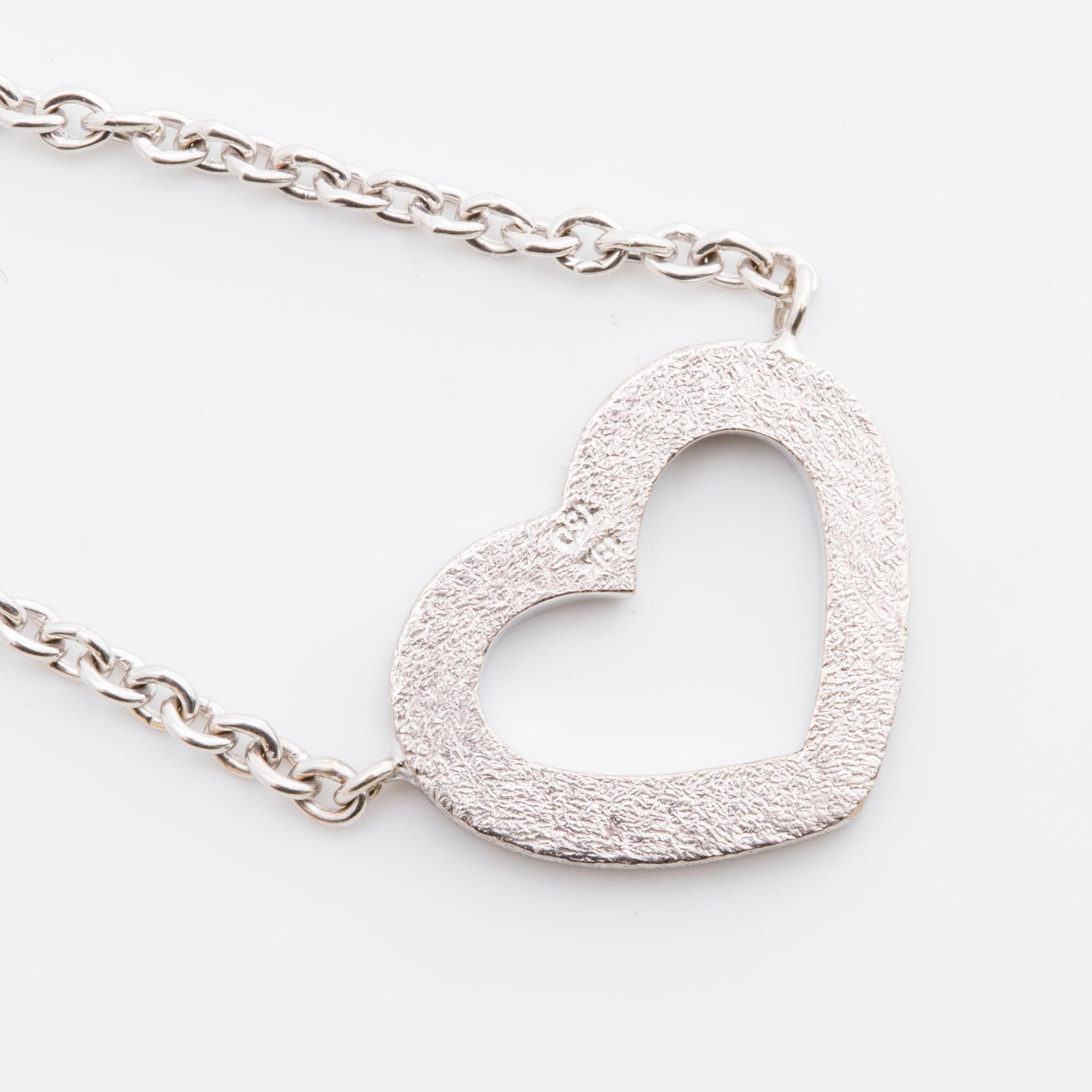 NECKLACE 18K whitegold and brilliant-cut dimaonds 0,42 ct in total TW VVS certficate enclosed.