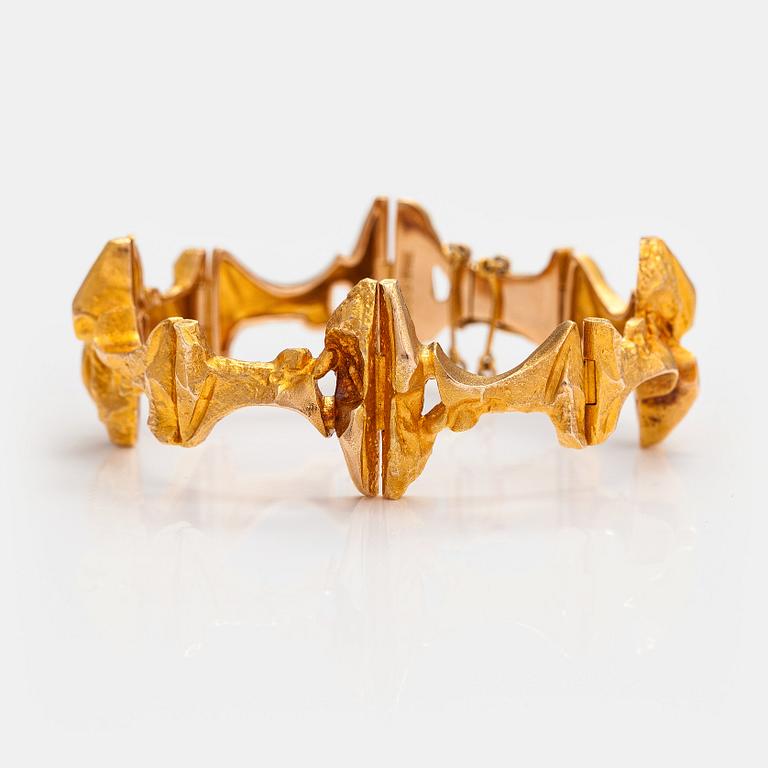 Björn Weckström, Rannekoru "Borealis", 14K kultaa. Lapponia 1974.