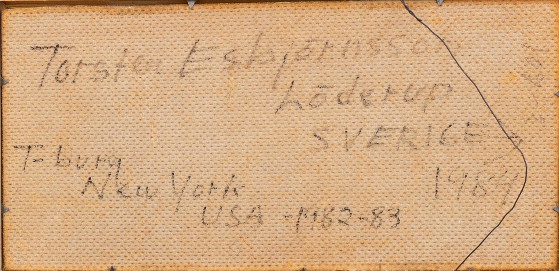 Torsten Esbjörnsson, oil on panel, signed a tergo and dated.