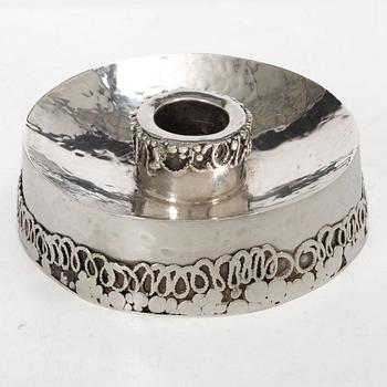 Bernd Janusch, A sterling silver candlestick, Rosa Taikon Janusch, Stockholm, 1977.