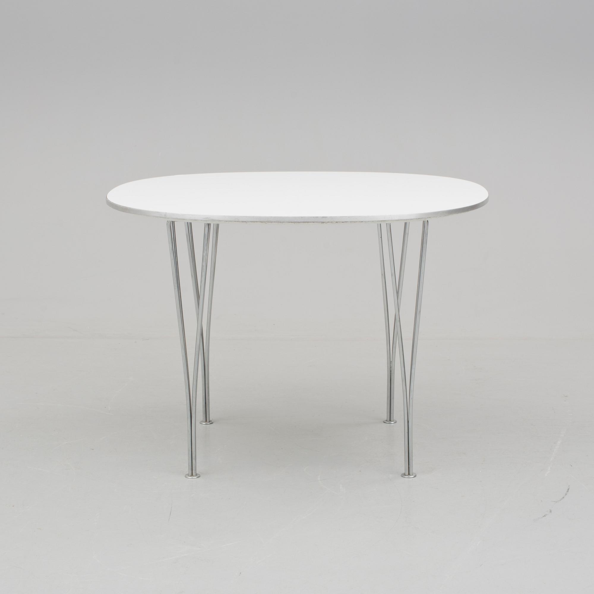 BRUNO MATHSSON / PIET HEIN för Fritz Hansen, "Supercirkulär", bord, Danmark, 1984.