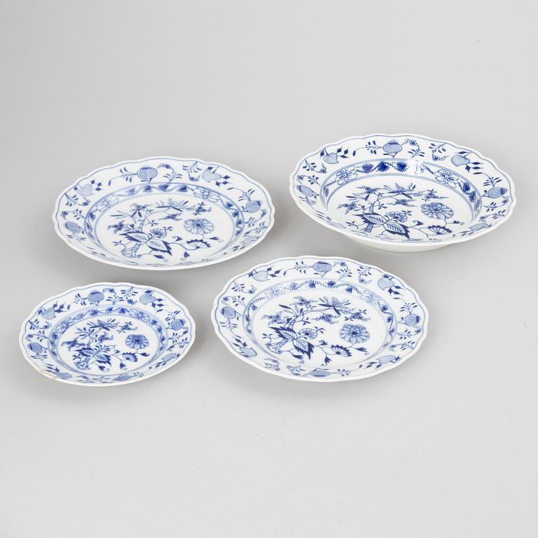 Meissen, 68 pieces of a porcelain dinner service, "Blue Onion", Germany, early 20th century.