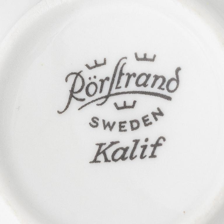 Eleven 'Kalif' porcelain cups with saucers, Rörstrand, Sweden.