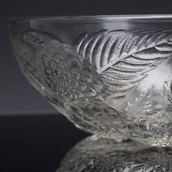 A RENE LALIQUE, GLASS BOWL, branded R. Lalique and unclear numbered.