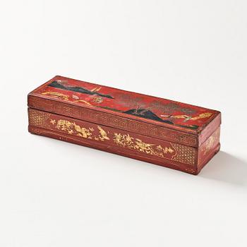 A red lacquer box, Ming dynasty, 16th century.