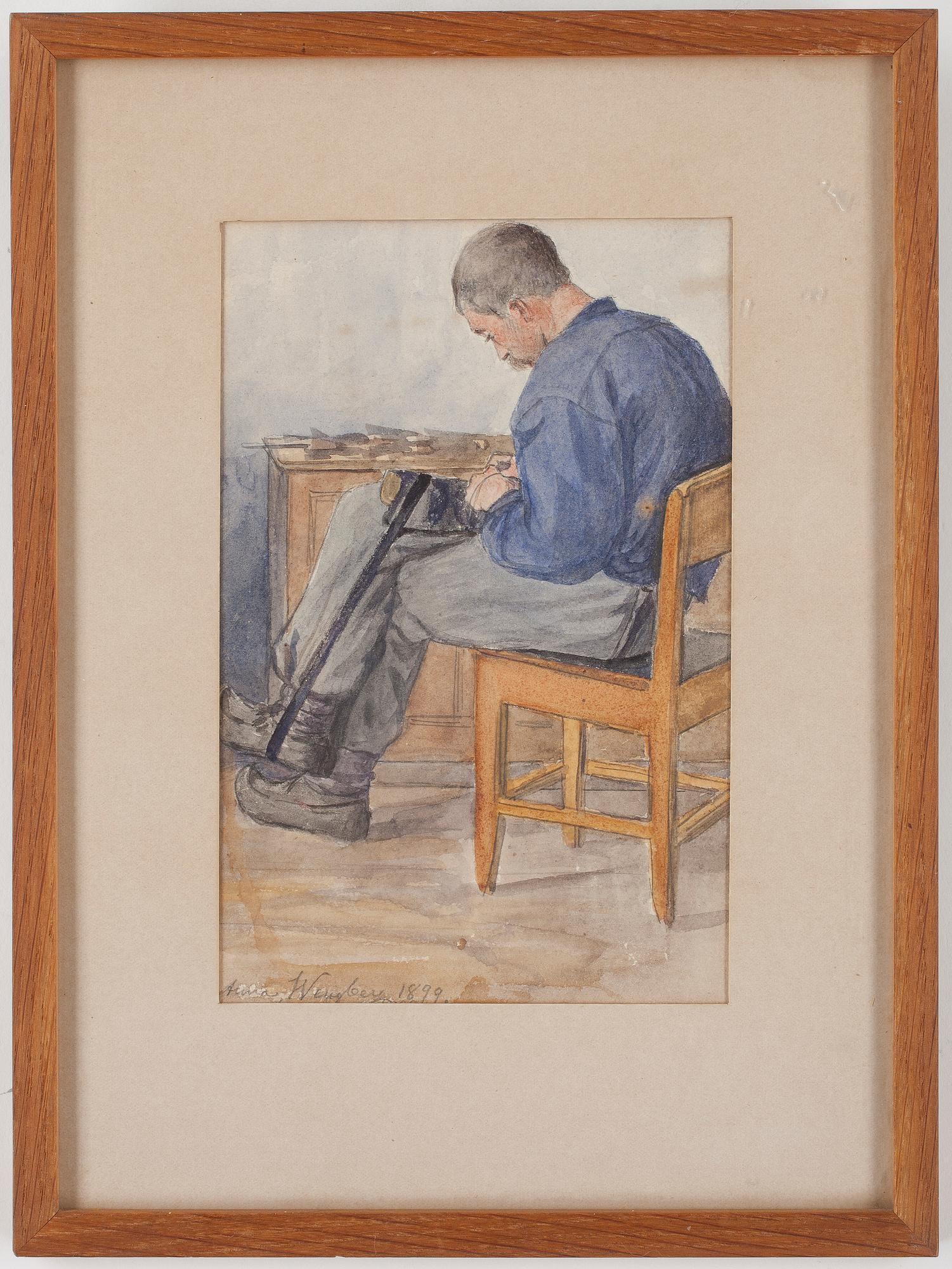 ANNA WENGBERG, akvarell, signerad och daterad.