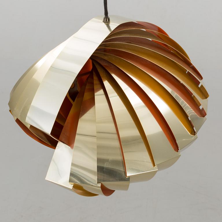 LOUIS WEISDORF, taklampa, "Konkylie"/"Tivolilampan", Lyfa, Danmark, formgiven 1968.