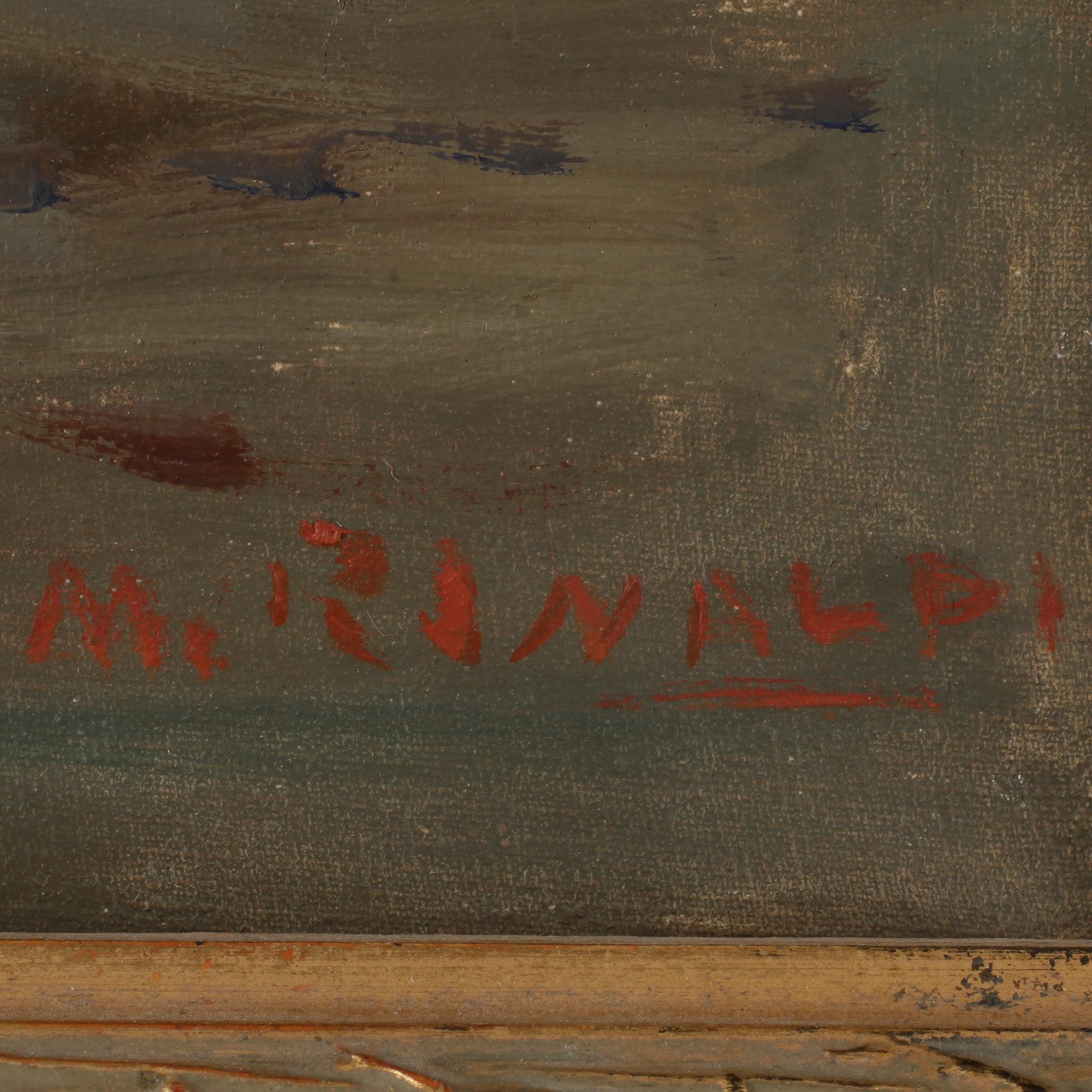 M RINALDI, olja på duk, signerad, 1900-tal.