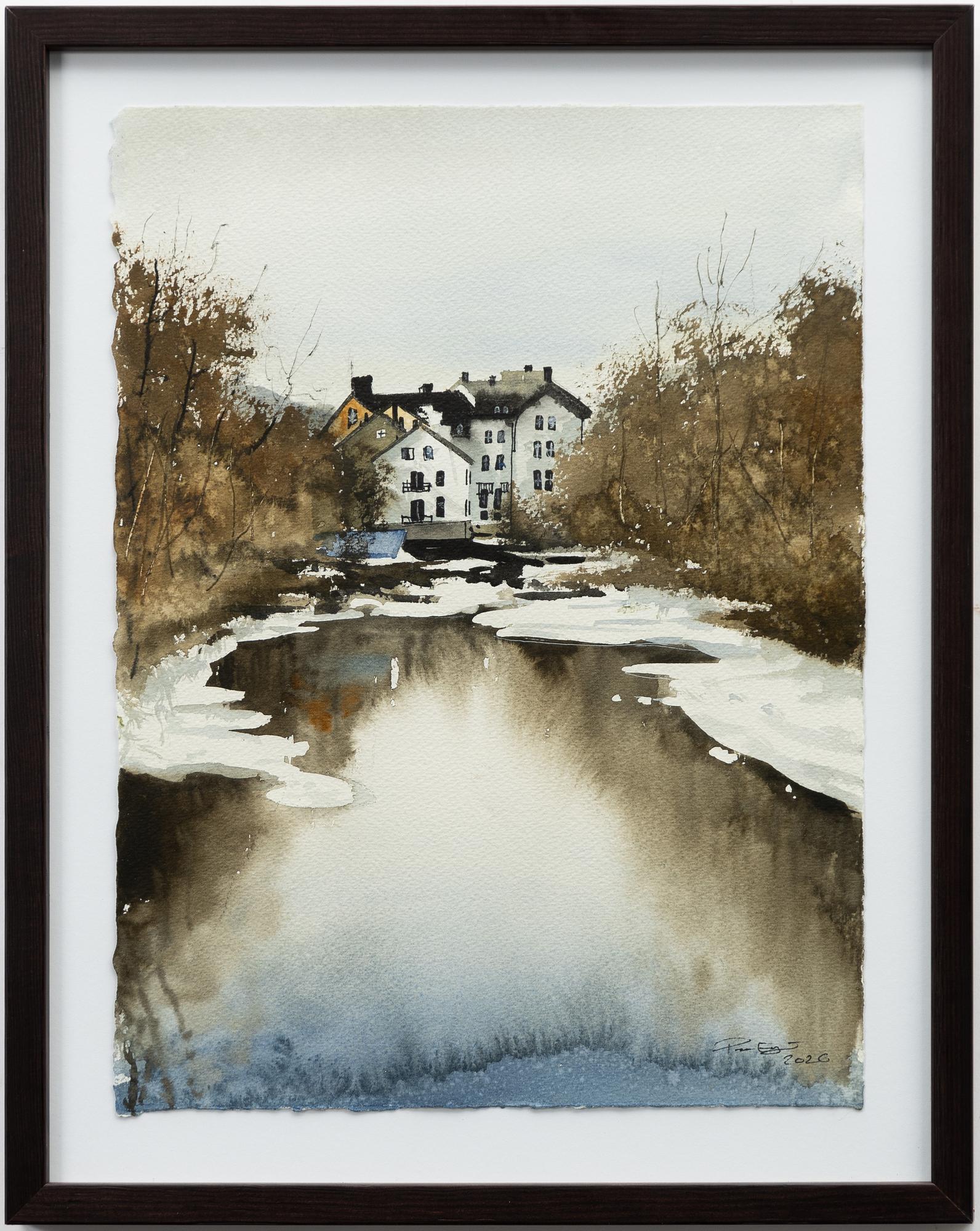 Peter Eugén, House by the lake and forest.