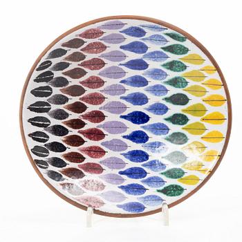 Stig Lindberg, A faience dish, Gustavsberg Studio.