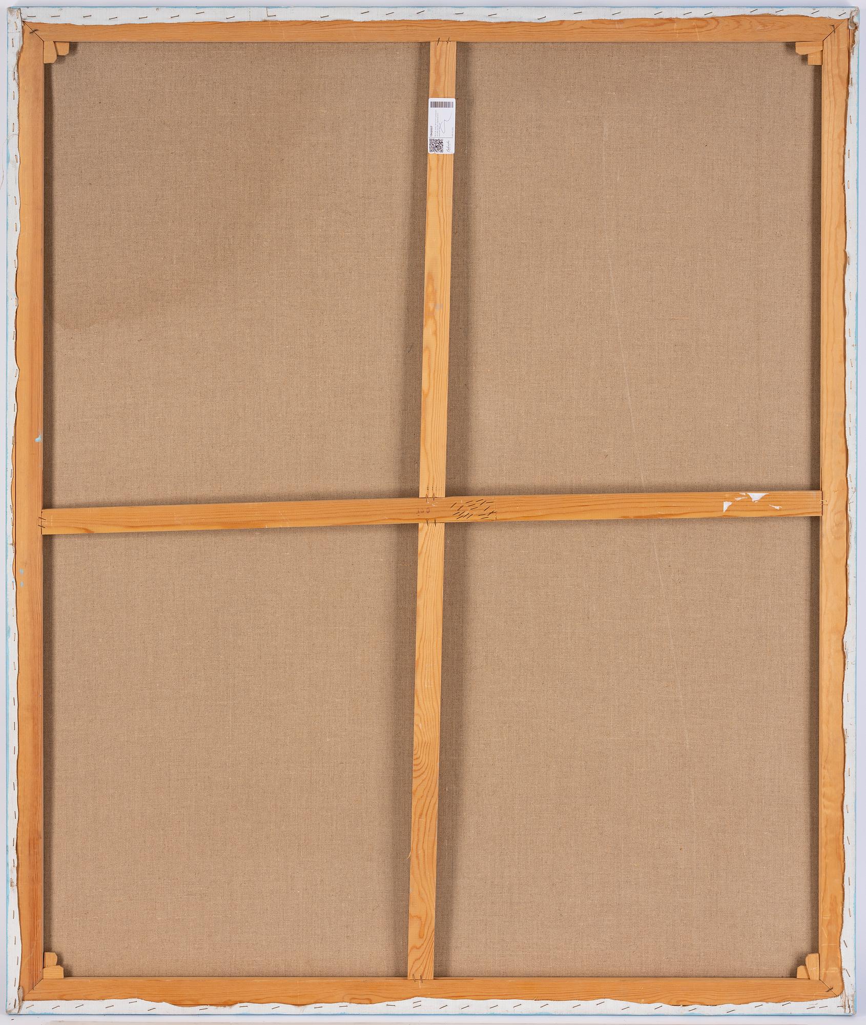 Beck & Jung, acrylic and computer plot ink on canvas, signed and dated 1983.