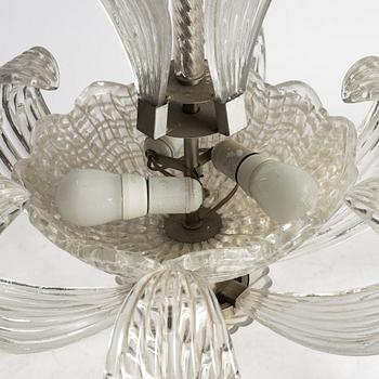 Fritz Kurz, Ceiling lamp, model KD 897/1, Orrefors, 1940s.