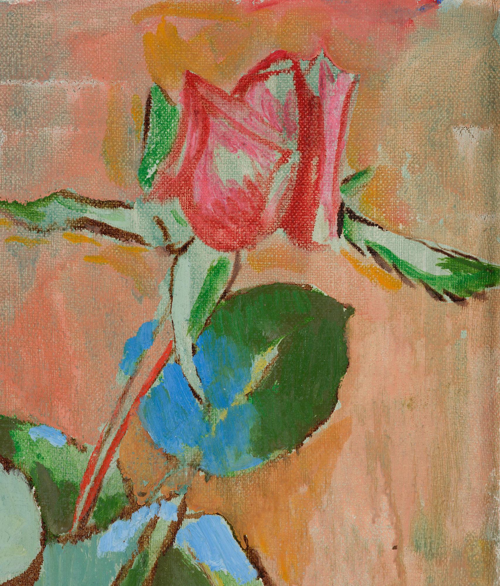 Isaac Grünewald, Still life with a rose.