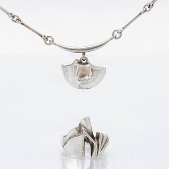 Lapponia collier och ring sterling silver, Finland.