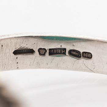Bracelet, cabochon cut amazonite, silver. A. Tillander, Helsinki 1937.