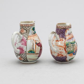 KANNOR, 2 st, porslin, Kina, Qianlong (1736-1795).
