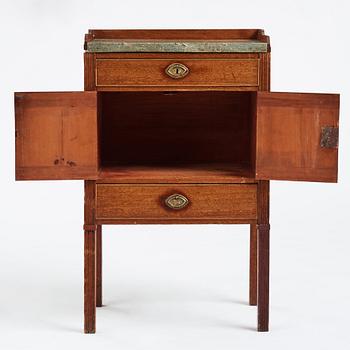 A late Gustavian small cabinet signed by Gren 1803.