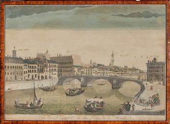 GRAFISKA BLAD, 3 st, handkolorerade, 1700/1800.