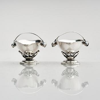 Georg Jensen, a pair of sterling silver sugar/spice jars, model no 235C, Copenhagen, Denmark 1925-1932.