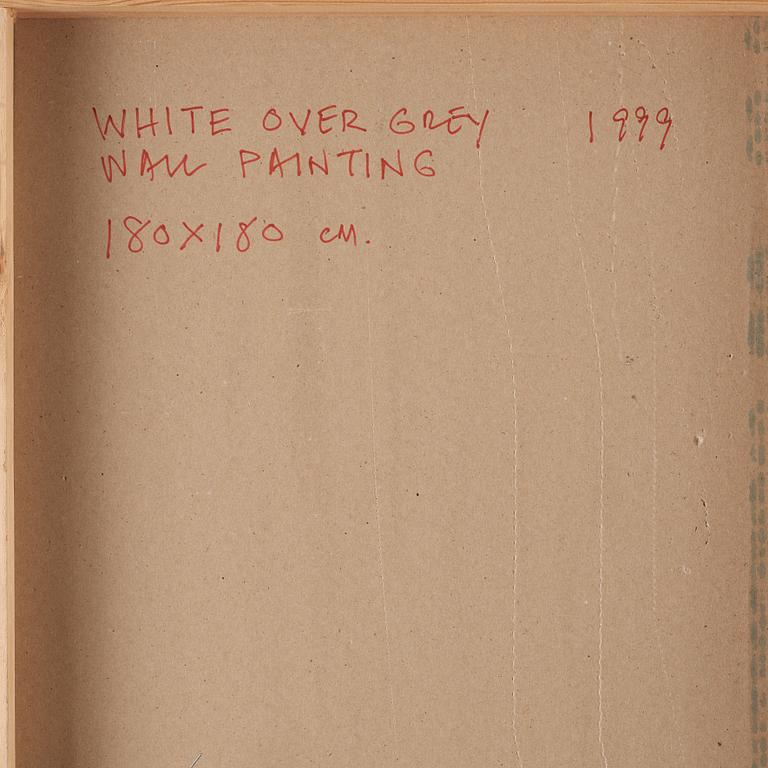 Clay Ketter, "White over grey wall painting".