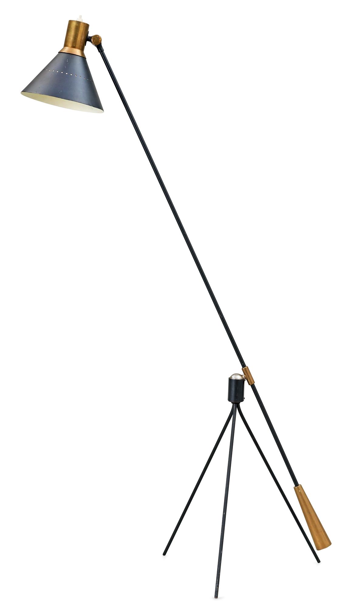 GILBERT WATROUS, golvarmatur, Heifetz Mfg. Co, sannolikt licenstillverkad av Bergboms, Sverige 1950-tal.