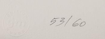 Raul Meel, "Kallistus-Omfamningen", Portfolio with 6 colour screenprints.