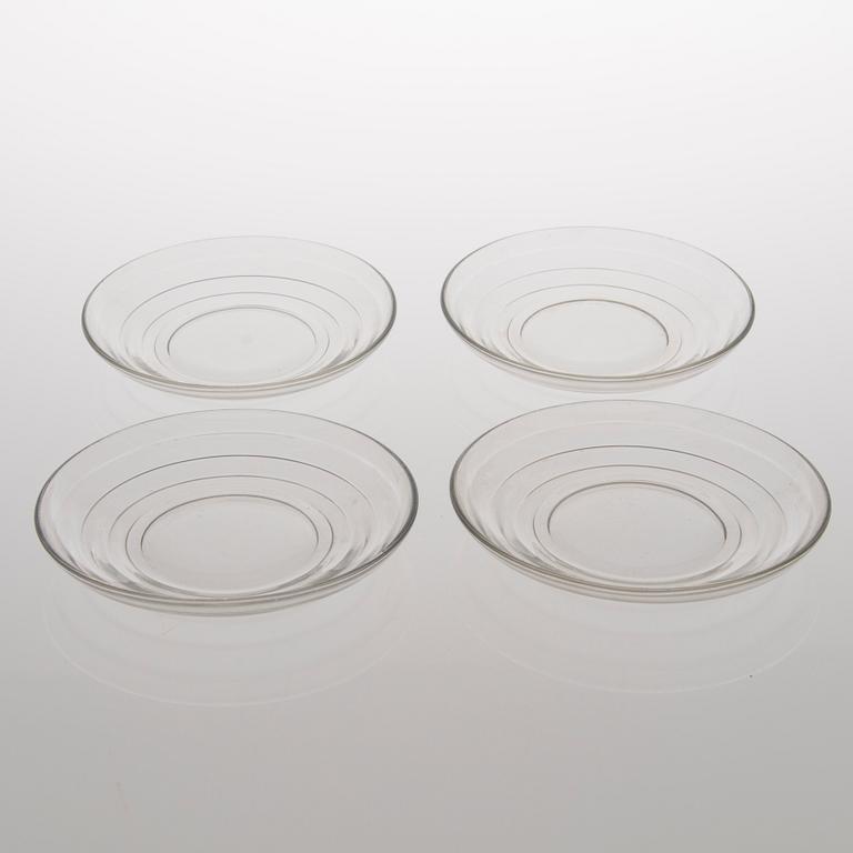 Pitcher, glasses, 8 pcs, plates 12 pcs and a bowl, 'Bölgeblick', Mid-20th Century .