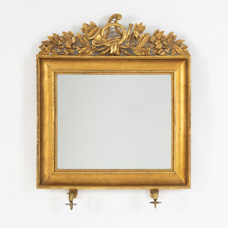A gilt-wood mirror sconce, second half of the 19th century.
