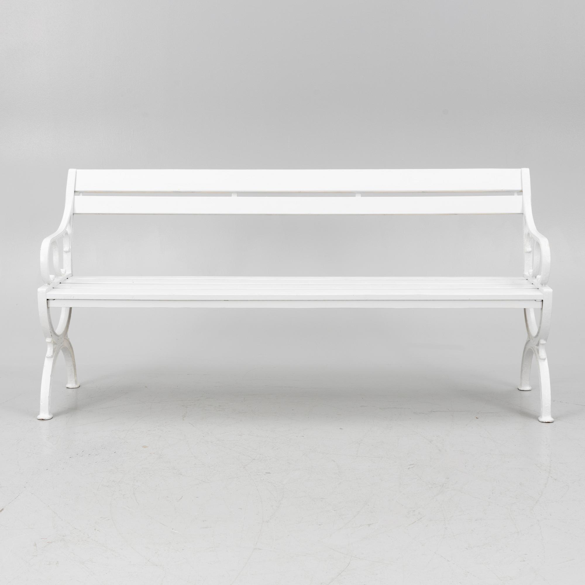 A garden bench, later part of the 20th century.