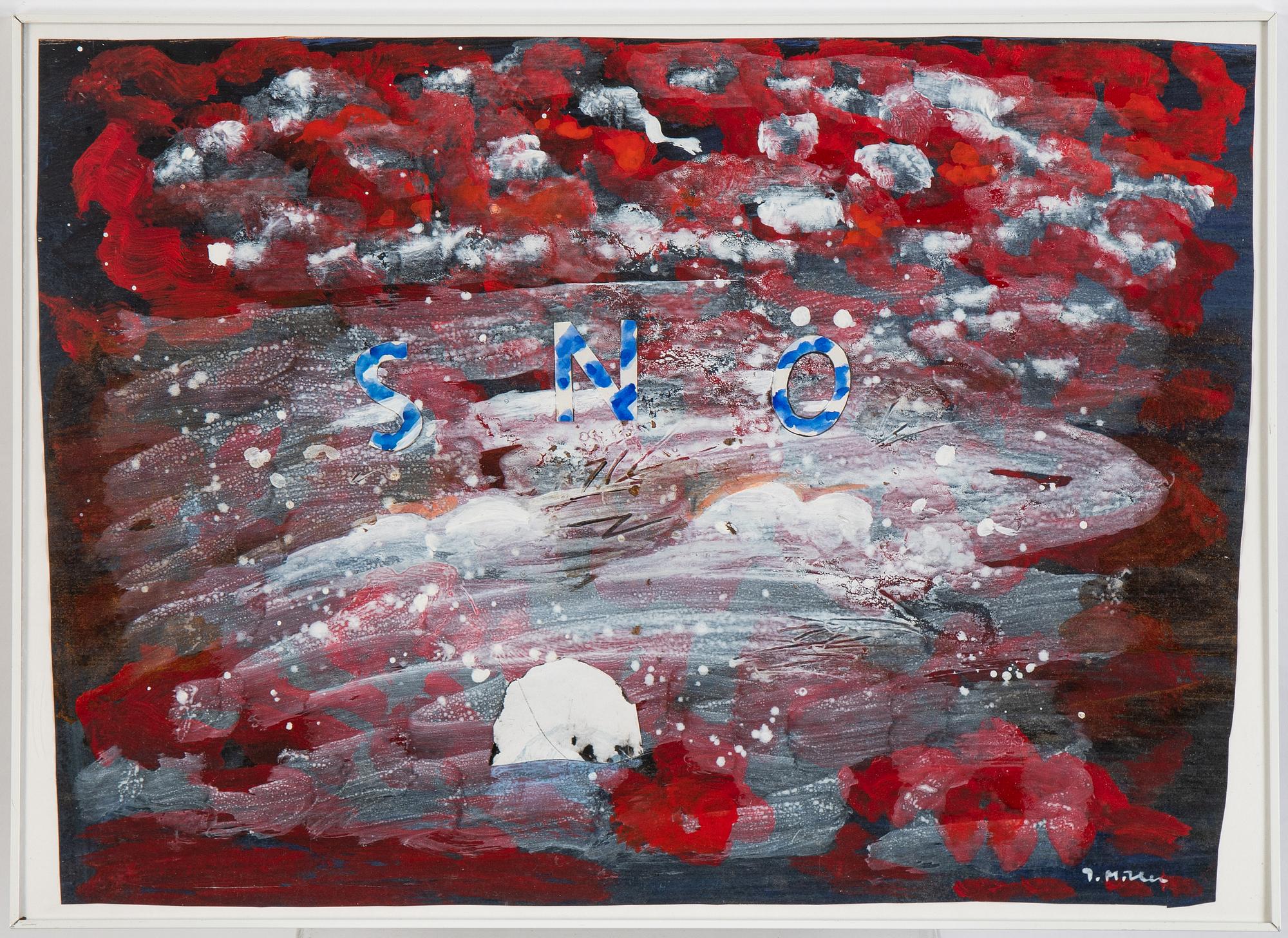 Ingegerd Möller, mixed media and collage. Signed.