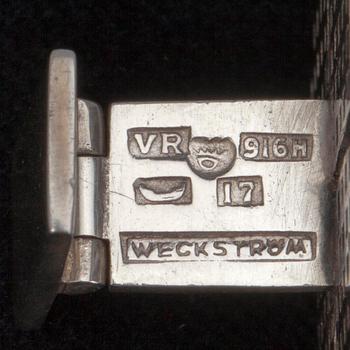 MANCHETTKNAPPAR, silver (916H) Björn Weckström, 1962.