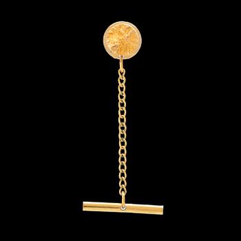 Björn Weckström pin "Pirunpyörä/Trollhjul" 18K gold, Lapponia.