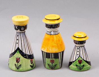 STRÖARE, 3 st, flintgods, "Familjen Pepparsson" Anita Nylund, Jie.